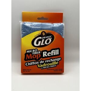 Orange Glo Hardwood Floor Microfiber‎ Mop Refill Pad Reusable Wet Dry NEW